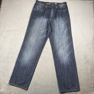 Muka Denim Jeans Mens 36x34 Blue Cotton Wide Leg Y2K Baggy Grunge Streetwear